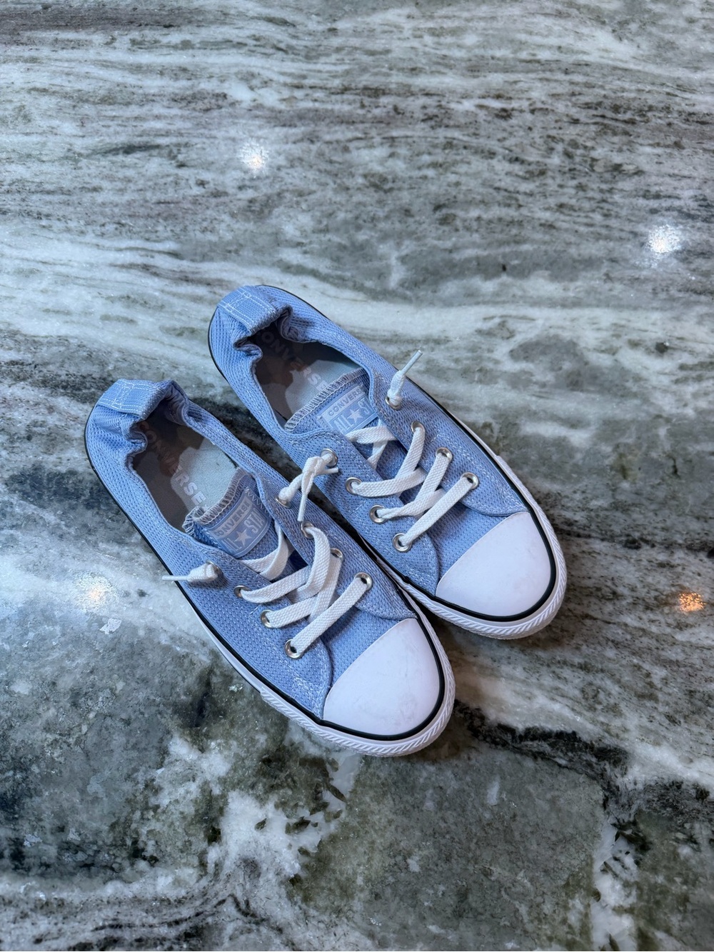 Converse Light Blue and White Low-Top Sneakers
Women’s Size 10 - Picture 2 of 7